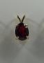 14K Gold 1323 Garnet Pendant