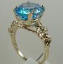 14K Gold 1868 Blue Topaz Ring