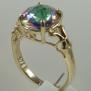 14K Gold 1882 Mystic Fire Topaz Ring
