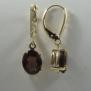14K Gold 2359 Smokey Quartz Earrings