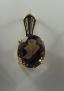 14K Gold 3252 Smokey Quartz Pendant