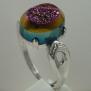S.S. 3518 Rainbow Window Druzy Ring