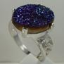 S.S. 3522 Cobalt Flat Druzy Ring
