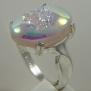 S.S. 3523 White Window Druzy Ring