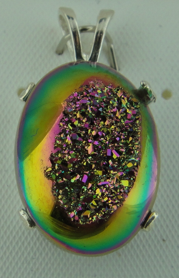 Taupe Pink Druzy